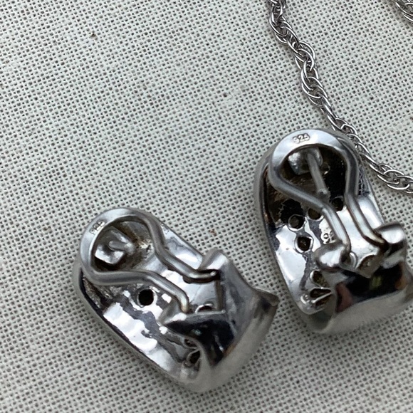 🎄🎄Vintage 925 Sterling Silver and Blue Jewelry Set - Picture 5 of 6